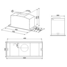 Встраиваемая вытяжка smeg KICGR 52 X