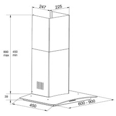 Каминная вытяжка Kuppersberg Kaminox 90 X 4HPB