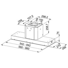 Встраиваемая вытяжка FRANKE FMY 608 BI WH