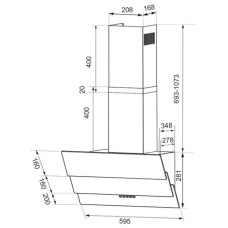 Каминная вытяжка Shindo ADEON sensor 60 B/BG