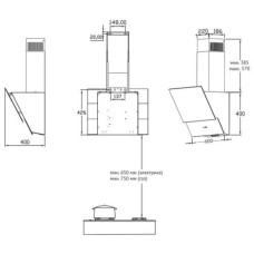 Каминная вытяжка Korting KHC 65070 GB