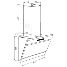 Каминная вытяжка Korting KHC 67074 GWX